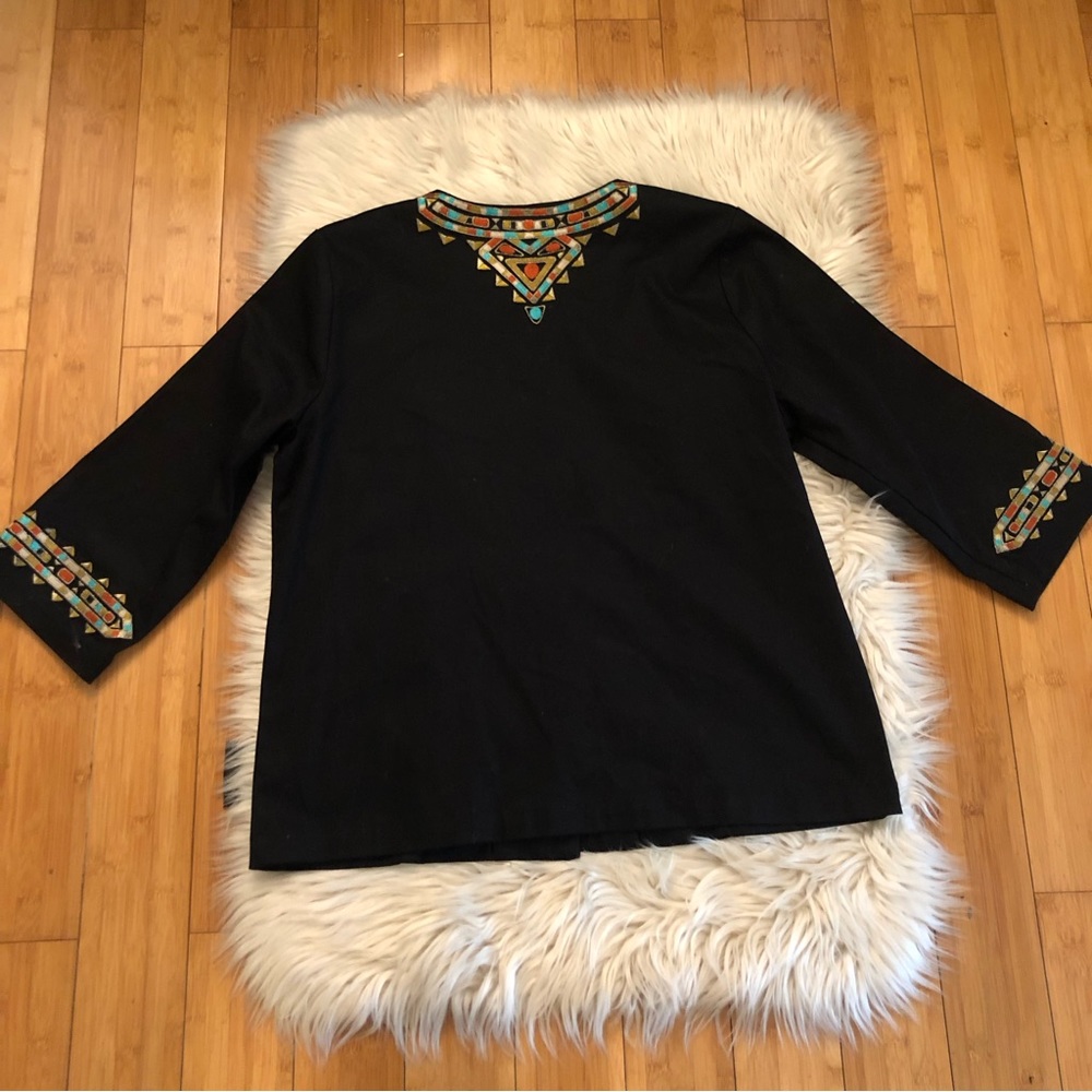 Vintage Bob Mackie Wearable Art Embroidered Dream Catcher Women Jacket, size L - Picture 7 of 12